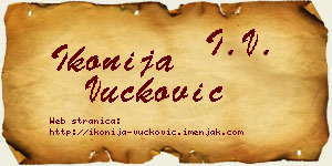 Ikonija Vučković vizit kartica